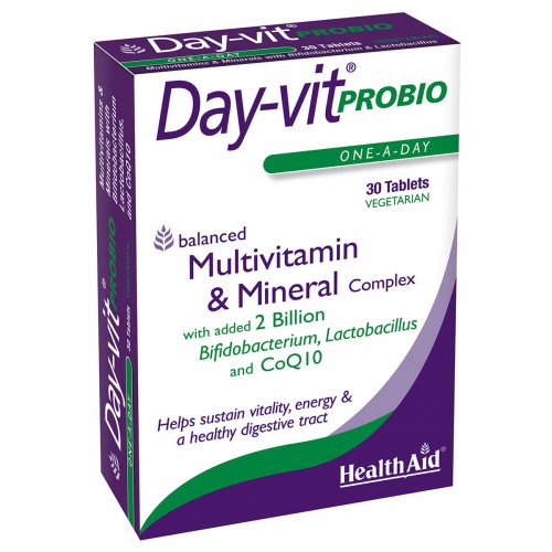 Health Aid Day-Vit Probio 2 Billion Probiotic & CoQ10, 30 ταμπλέτες